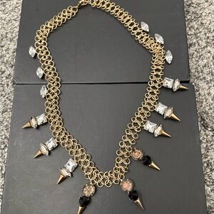 Elegant Gold and Black Statement Necklace